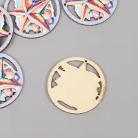 Декор для творчества дерево "Морская звезда" 4х4х0,3 см