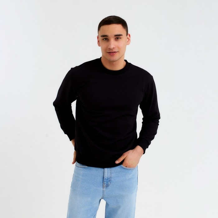 Свитшот мужской MINAKU: Casual collection MAN цвет чёрный, размер 52 Свитшот мужской MINAKU: Casual collection MAN цвет чёрный, размер 52