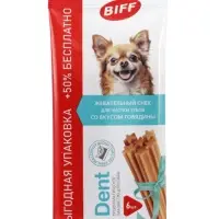 Жев снек DENT со вкусом говядины для мелких собак 6 шт (Выгодная упаковка) 55 гр