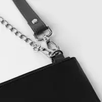 Полукольцо для сумок двойное, d=15 мм, толщина - 1 мм, 2 шт., цвет серебряный