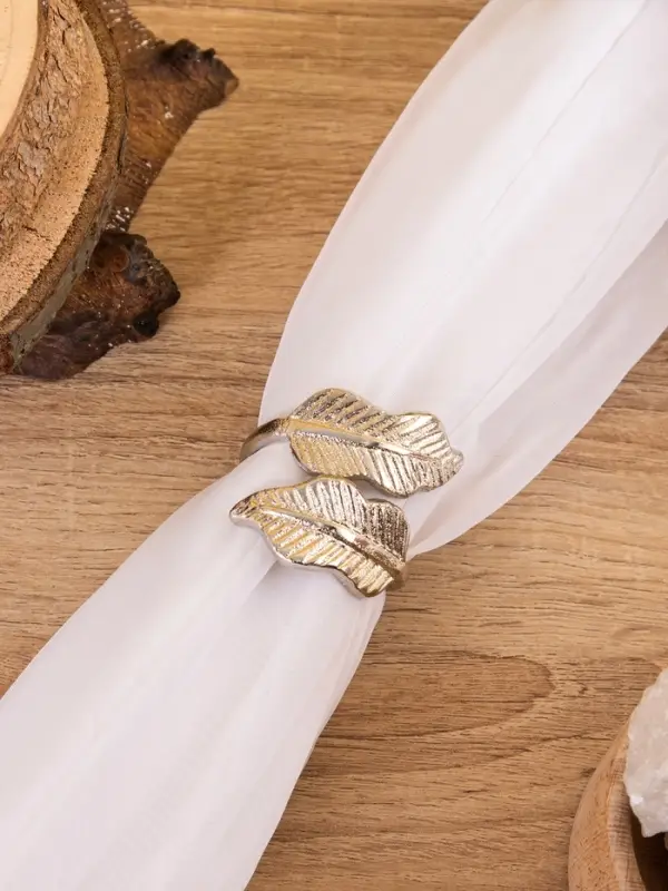 Кольцо для салфеток &laquo;Листья&raquo;, 5&times;5&times;5 см, алюминий