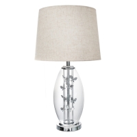 Настольная лампа с абажуром RISALUX &laquo;Морган&raquo;, Е27, 40 Вт, хром, 35&times;35&times;62.5 см