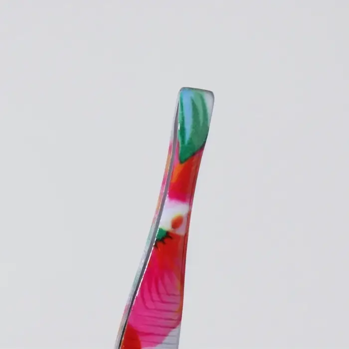 Пинцет прямой, узкий, 8.5 см, МИКС