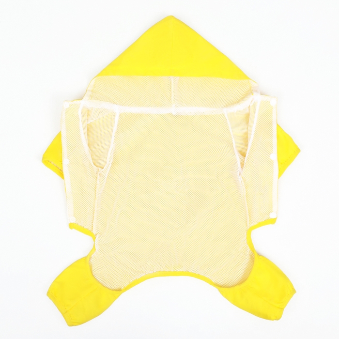 Комбинезон для собак, демисезонный с подкладом, размер S (ДС 25, Ог 37см), жёлтый Комбинезон для собак, демисезонный с подкладом, размер S (ДС 25, Ог 37см), жёлтый