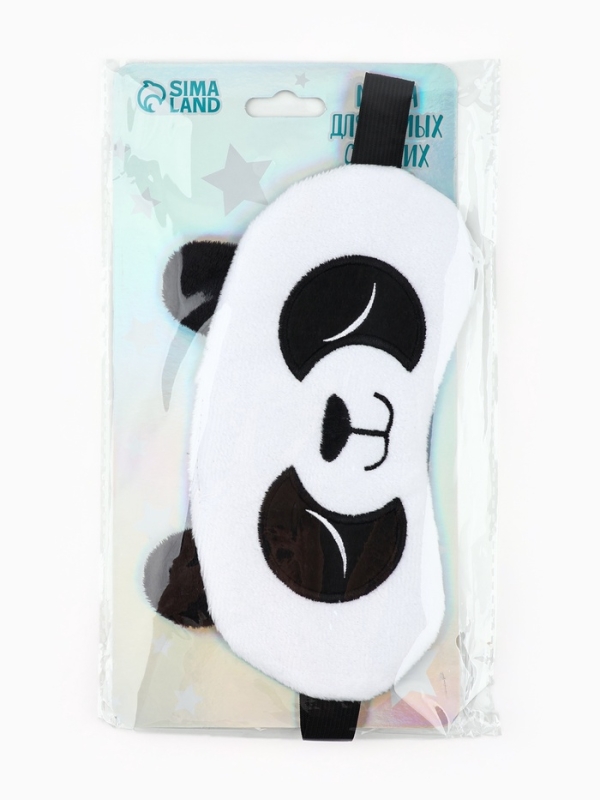 Маска для сна фигурная &laquo;Панда&raquo;, цвет белый