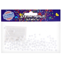 Фигурка для поделок и декора &laquo;Шар&raquo;, набор 80 шт., размер 1 шт. 0,4 - 0.7 см, цвет белый