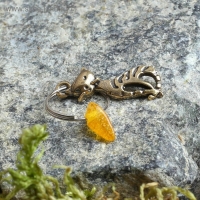 Брелок-талисман "Кошка", натуральный янтарь