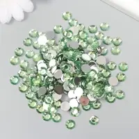 Декор для творчества пластик "Стразы. Светло-зелёный" набор 300 шт d=0,8 см
