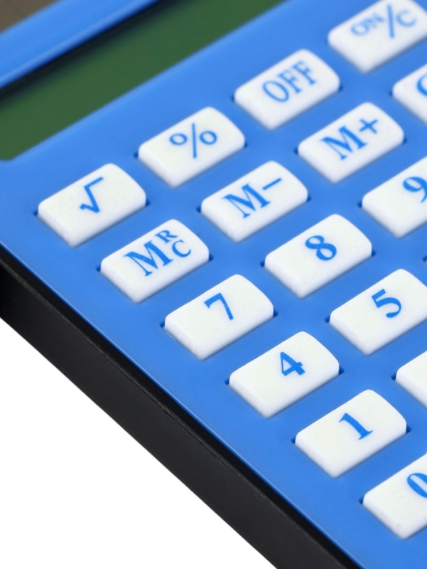 Калькулятор настольный "Домик", 08-разрядный, голубой