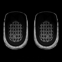 Подпяточники для обуви, с протектором, силиконовые, 10 &times; 6 см, пара, цвет прозрачный