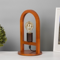 Лампа настольная BayerLux ЭКО "Клот" 1х40Вт Е27 коричневый 17х17х30см