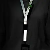 Лента светоотражающая Interlevel, черная с серым