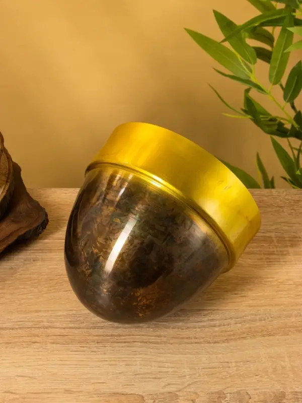 Кашпо на подставке "Золотое руно" железо 15,5х15,5х35,5 см