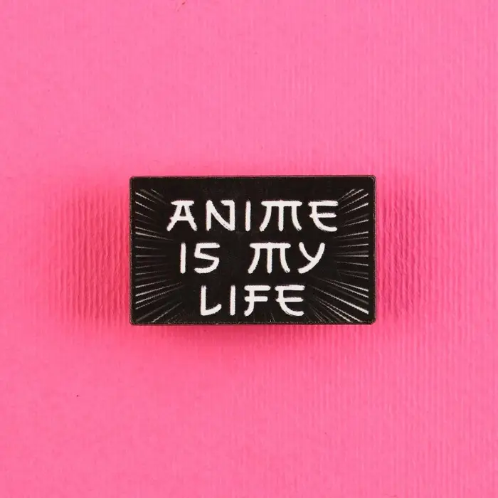 Значок деревянный Anime is my life, аниме, 3.3&times;2 см