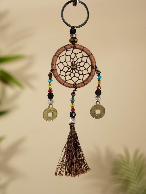 Брелок "Ловец снов" 4х15 см. коричневый