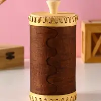 Туес "Россия", D8,5смхH(с хватком)17см, береста