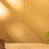 Подставка под благовония "Спираль" керамика, цв. тёмно-коричневый, 6х6х0,8 см