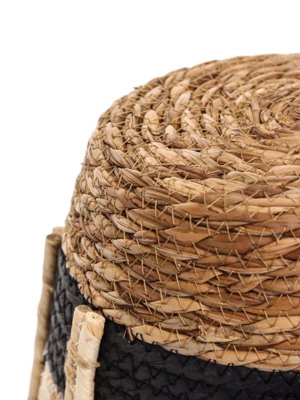 Набор кашпо "Инга" синяя полоса, 20,5х25/25,5х28/27х33см