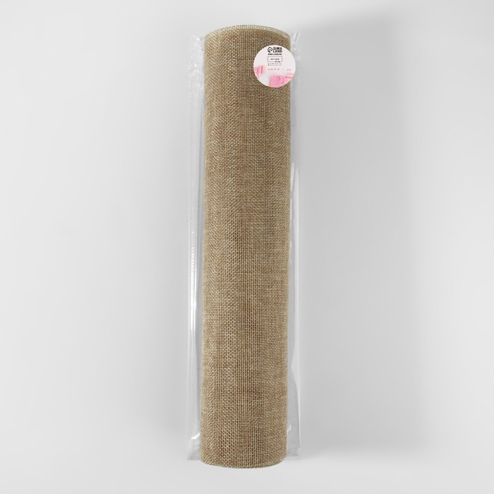 Ткань из джута, 35 см, 4,5 &plusmn; 0,5 м, цвет бежевый