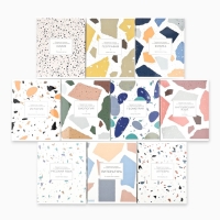 Набор тетрадей 48 листов, 10 предметов, внутренний блок №1 &laquo;Абстракция&raquo; ТВИН лак, уф лак