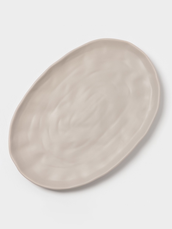 Блюдо овальное Magistro "Potter" 33см 33х22,8х2,5 цвет светло-серый