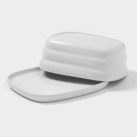 Маслёнка Доляна &laquo;Зефир&raquo;, 16&times;13,5&times;5 см, керамика, белая