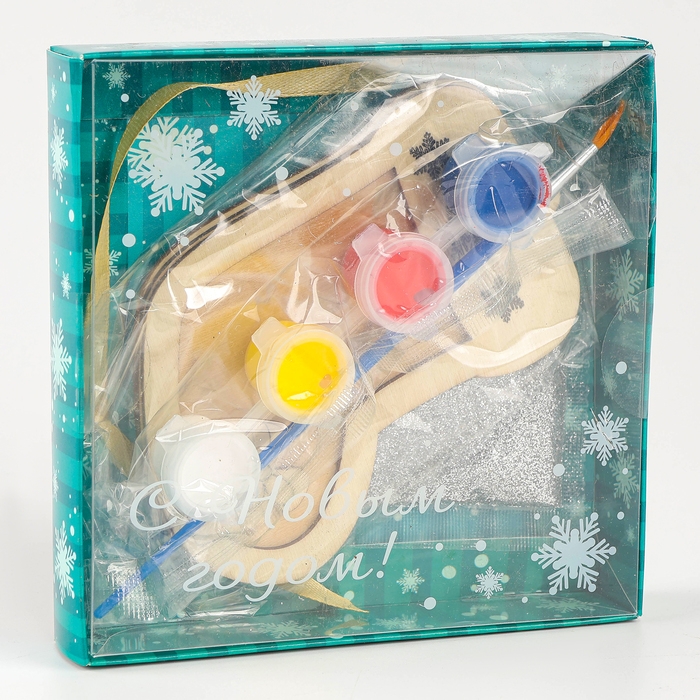 Ёлочная подвеска из дерева своими руками на новый год &laquo;Носок&raquo;, новогодний набор для творчества