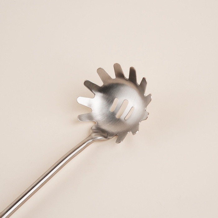 Ложка для спагетти Sima-Land Home 34х8,5 см, Рустик, цвет серебряный