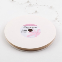 Лента бархатная, 10 мм, 18 &plusmn; 1 м, цвет молочный №04