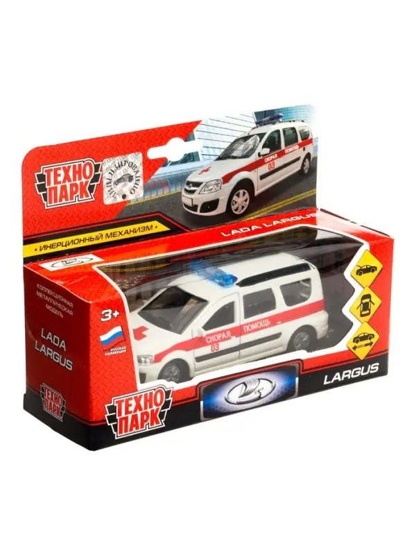 Машина металл. "LADA Largus" Скорая, 12 см, инерц, в кор