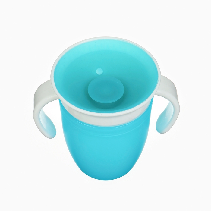 Поильник - непроливайка детский тренировочный &laquo;360&deg;&raquo;, 240 мл., с ручками, цвет розовый