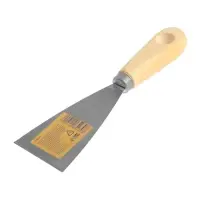 Шпатель малярный ТУНДРА, металлический, деревянная рукоятка, 50 мм