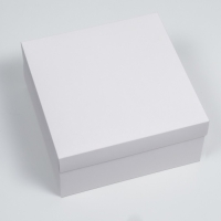 Коробка складная, крышка-дно, белая, 25 х 25 х 12 см