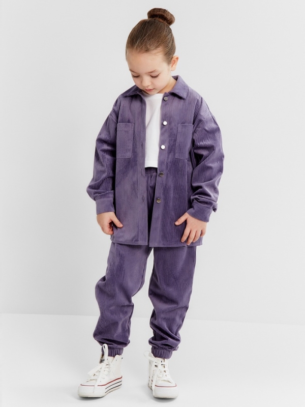 Костюм детский KAFTAN Костюм детский KAFTAN "Velvet", размер 34 (122-128), цвет фиолетовый