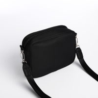 Сумка женская текстильная &laquo;Цветы&raquo;, 19х14х6 см, чёрный