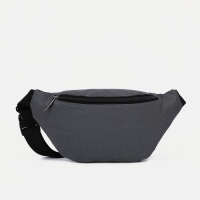 Поясная сумка на молнии, наружный карман, цвет серый Поясная сумка на молнии, наружный карман, цвет серый