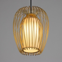 Светильник BayerLux "Медиана" Е27 40Вт золото 21х21х26-126см