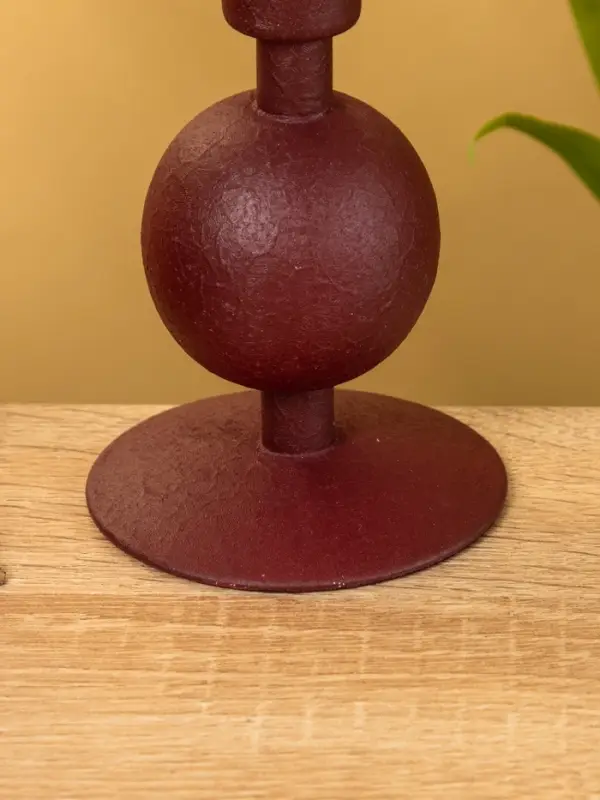 Подсвечник на 1 свечу "Сливовый" с 1 сферой 7,5х7,5х11,5 см