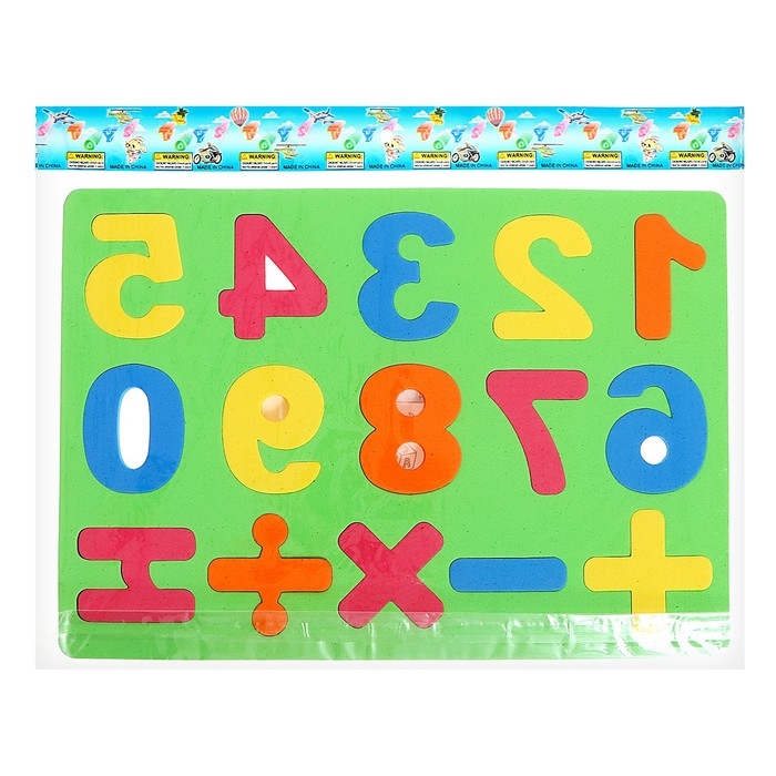 Коврик-пазл &laquo;Яркие цифры&raquo;, цвета МИКС