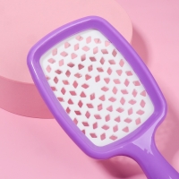 Расчёска массажная, широкая, вентилируемая, 8,3 &times; 20 см, цвет МИКС