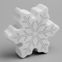 Светодиодная фигура "Снежинка" 13.2х11.6х4 см, 1 LED, LR44x3(в компл.), свечение тёплое белое