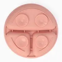 Тарелка детская секционная с ложкой и вилкой, 3 секции, розовый, Mum&Baby