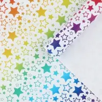 Бумага упаковочная глянцевая &laquo;Радужные звезды&raquo;, 70 х 100 см