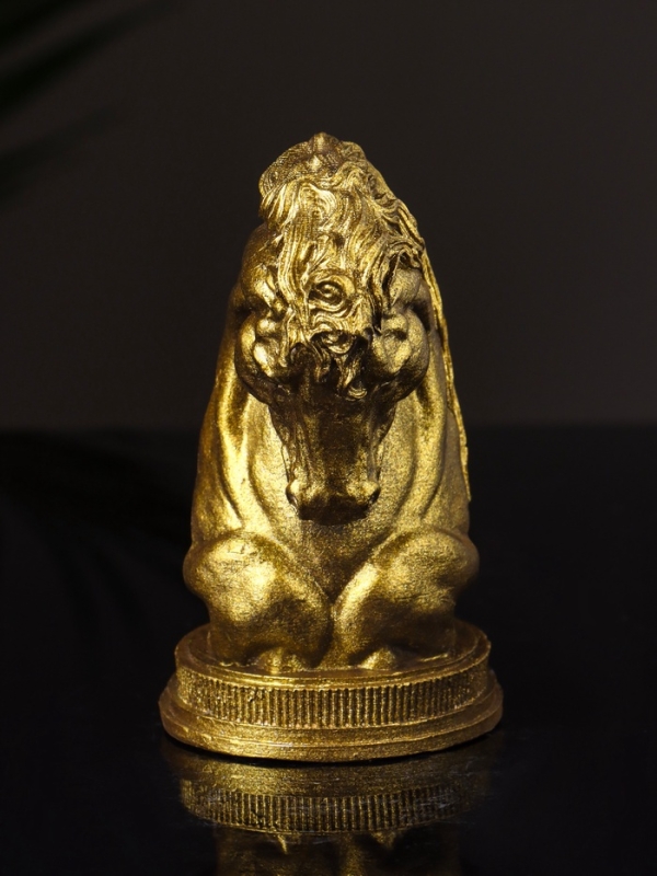 Фигура "Конь " 9х6 см, цвет старое золото