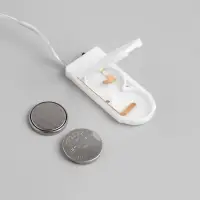 Гирлянда &laquo;Нить&raquo; 1 м роса, IP20, серебристая нить, 10 LED, свечение жёлтое, CR2032х2