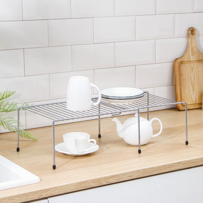 Полка раздвижная для шкафа, 36-62&times;22&times;15 см, хром