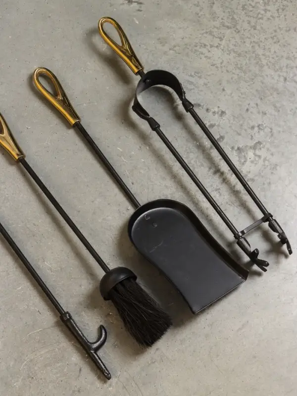 Каминный набор, сталь, алюминий 63 см