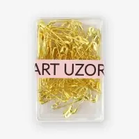 Булавки английские, 19 мм, 80 шт., цвет золотой