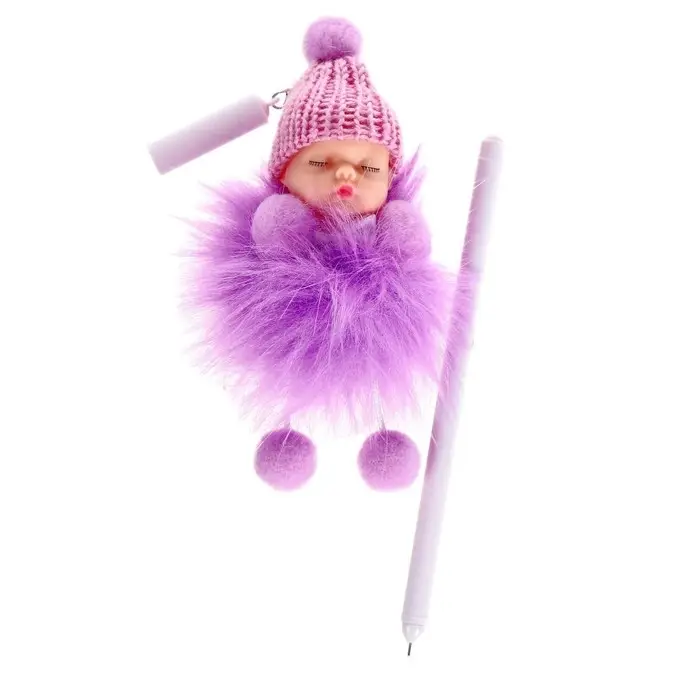 Ручка гелевая-прикол Calligrata "Пупс в шапочке", МИКС (штрихкод на штуке)