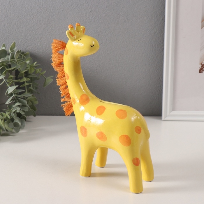Копилка керамика "Жирафик с пушистой гривой" 5,7х13,8х20,5 см